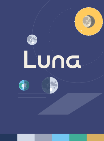 Luna collection — minimalist astronomy-inspired graphic tees